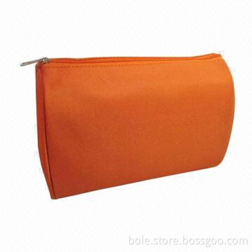 Promotion Cosmetic Bag Made of Microfiber with Nylon Zipper Closure